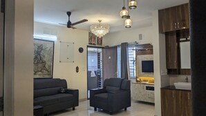 Elite Apartment | Living area - Bed and Brew (Chennai)