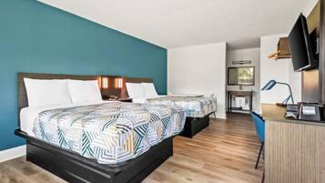 Deluxe Room, 2 Double Beds, Non Smoking, Refrigerator & Microwave