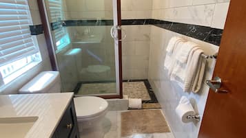 Towels, soap, toilet paper