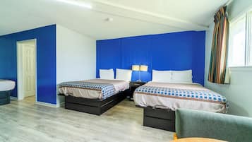 Standard Room, Multiple Beds, Non Smoking | Desk, iron/ironing board, free WiFi, bed sheets