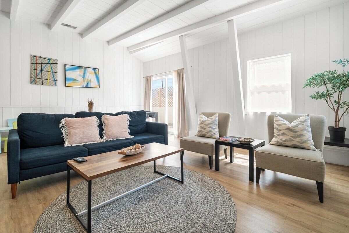 Smart TV, foosball, books