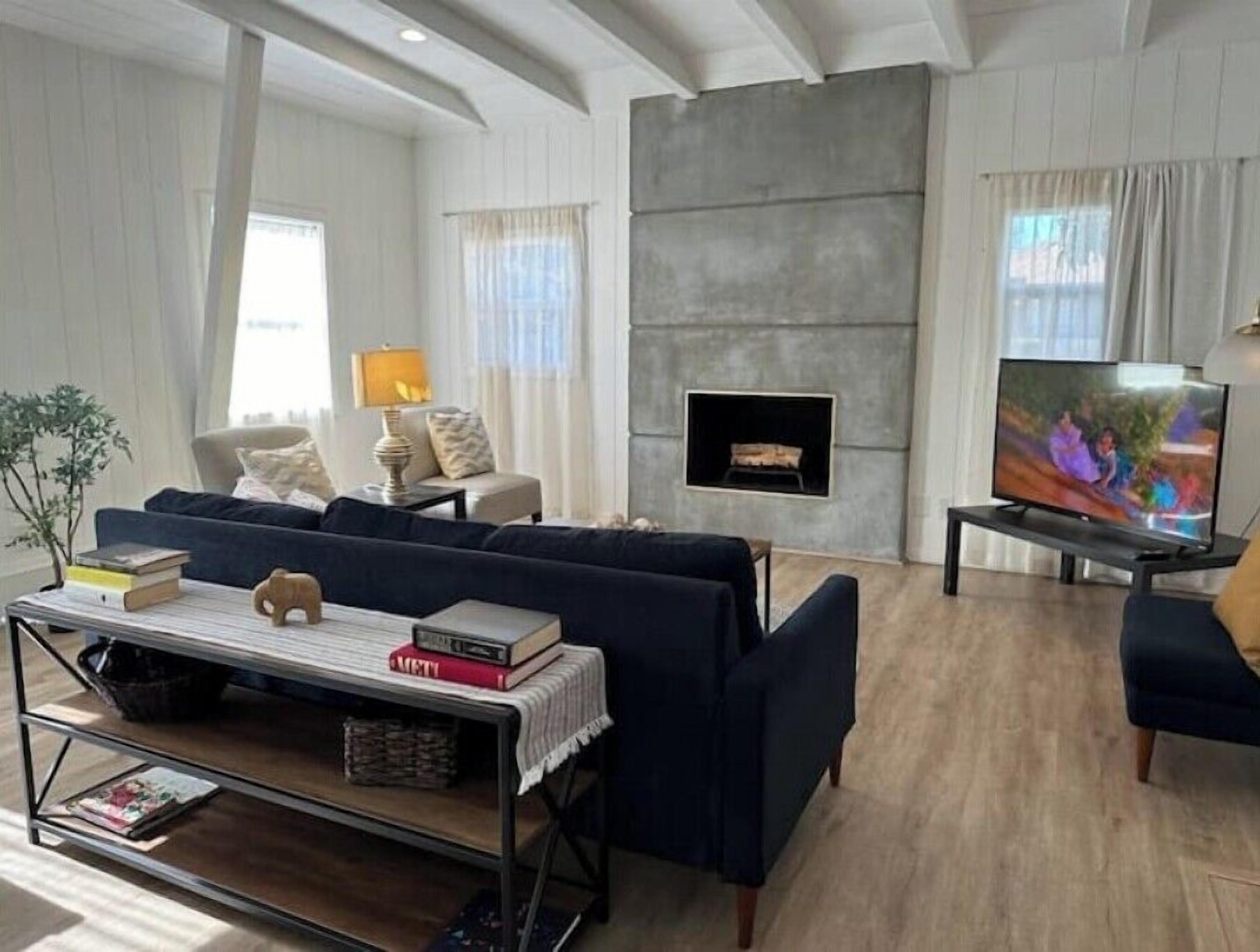 Smart TV, foosball, books