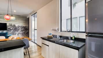 Superior Apartment, Balcony | Private kitchen