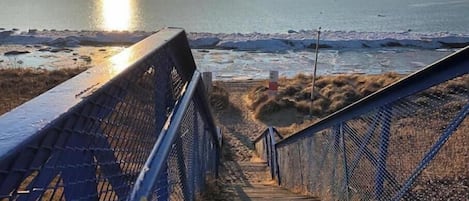 Vlak bij het strand