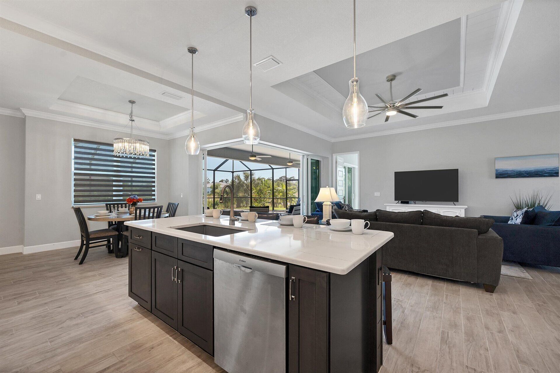 Huis, meerdere bedden, toegang tot zwembad, uitzicht op zwembad (KIT13225) | Interieur