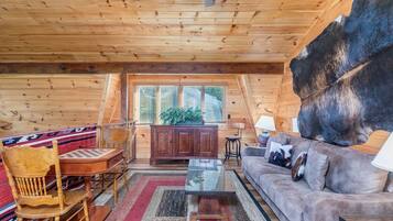 Smart TV, fireplace, DVD player, stereo