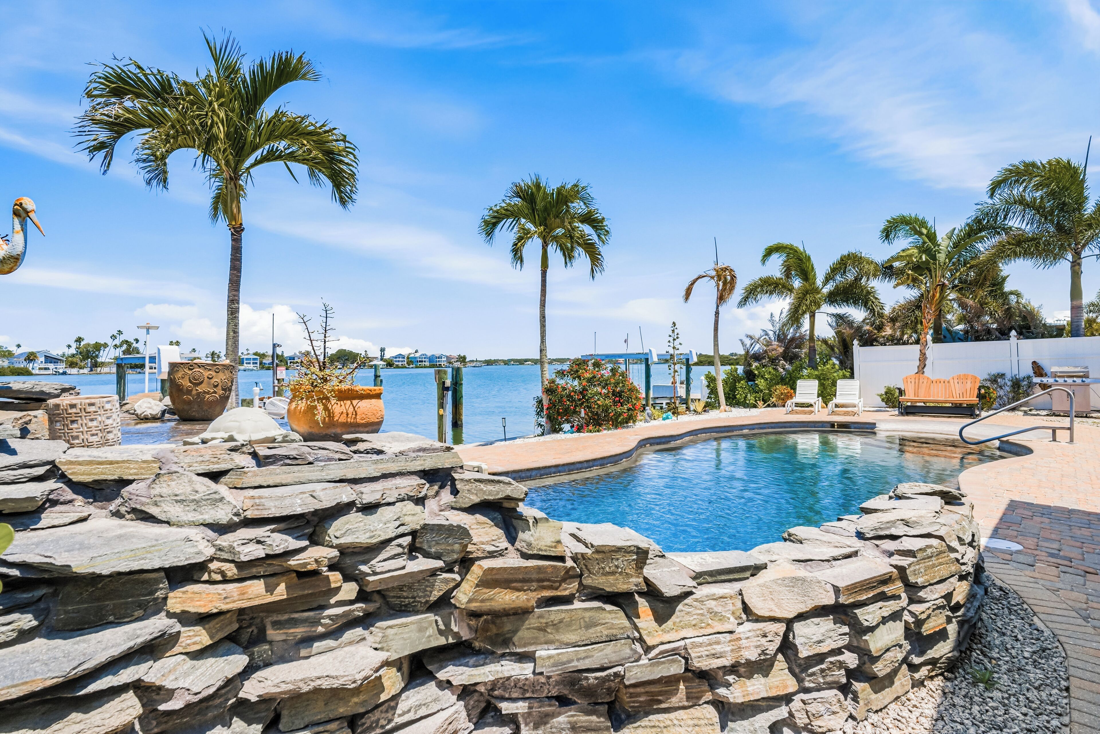 A heated pool