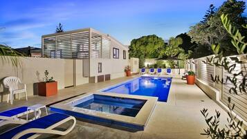 Outdoor pool, a heated pool