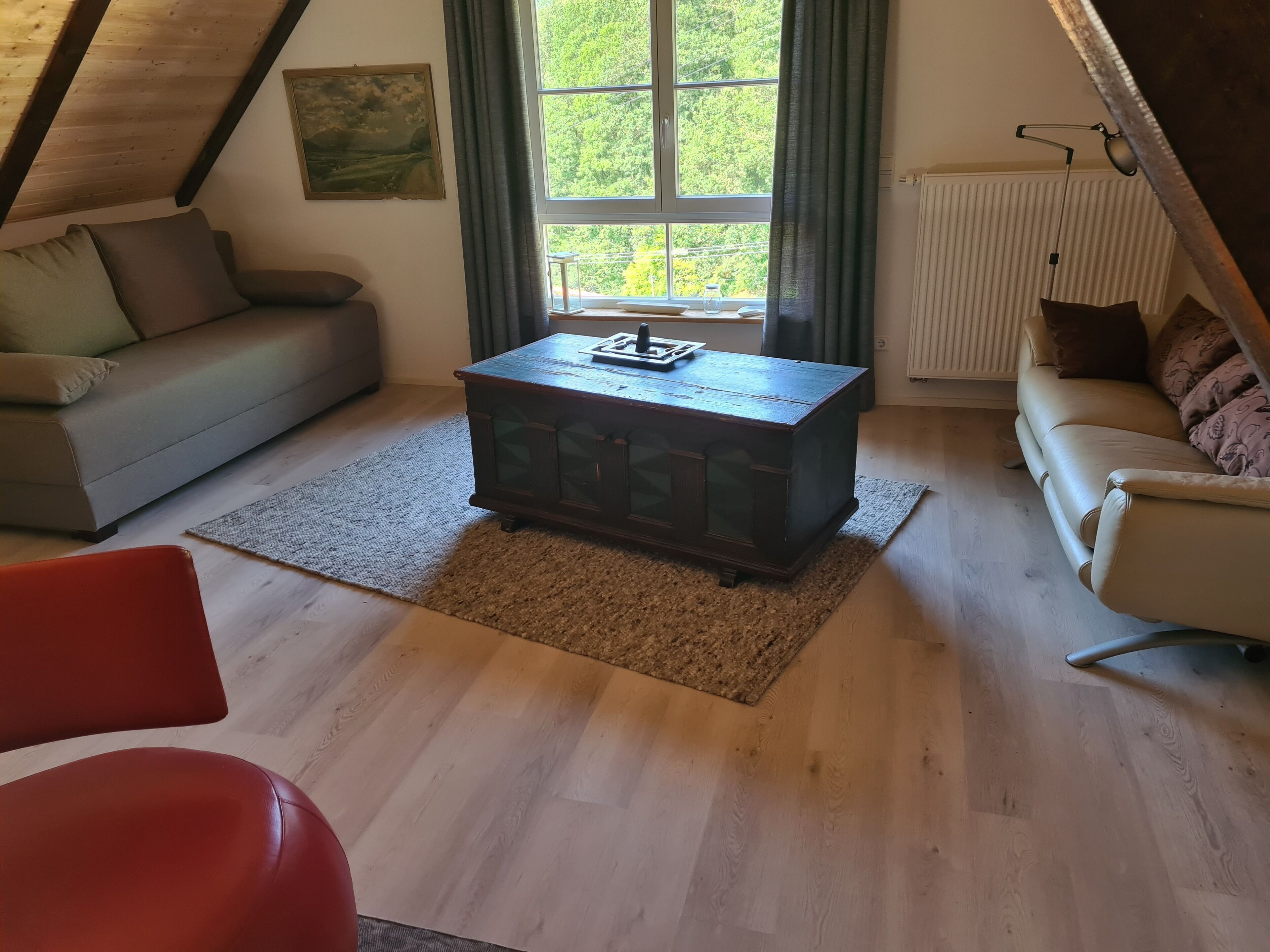 Ferienwohnung D’Spicher, 45qm, 1 Wohn-/Schlafzimmer, max. für 2 Personen-Wohn- Schlafzimmer