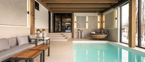 Indoor pool, a heated pool