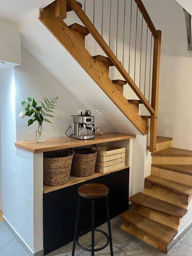 Ferienwohnung 'Wohnung Mit Dachterasse' mit privater Terrasse, Gemeinschaftsgarten und WLAN