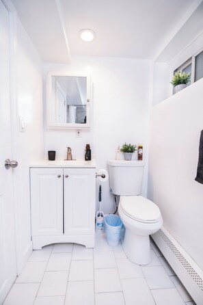 Haartrockner, Handtücher, Seife, Shampoo