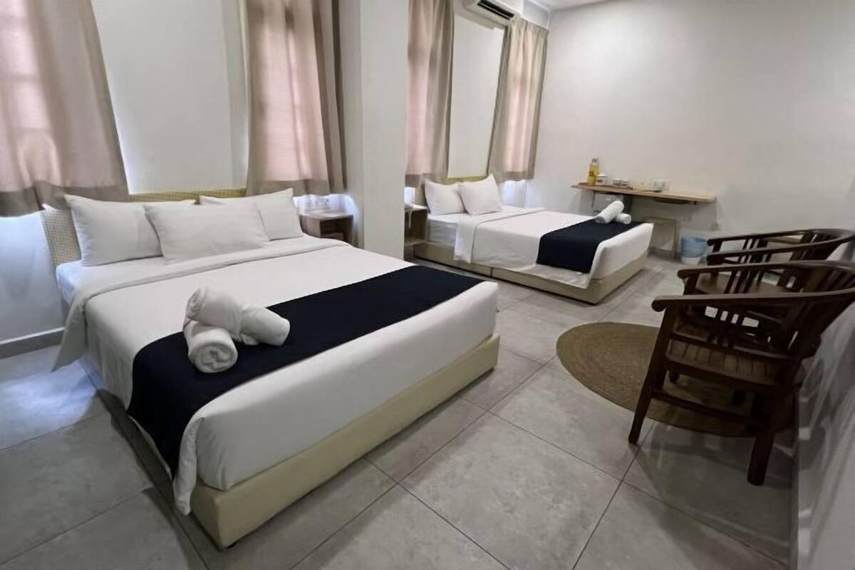 1 bedroom, desk, laptop workspace, iron/ironing board