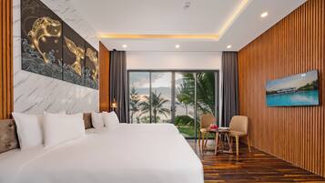 Ropa de cama de alta calidad y minibar