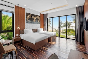 Ropa de cama de alta calidad y minibar 