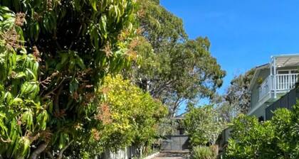 Relax in the sounds of nature. Bush walks nearby and city life at your doorstep.