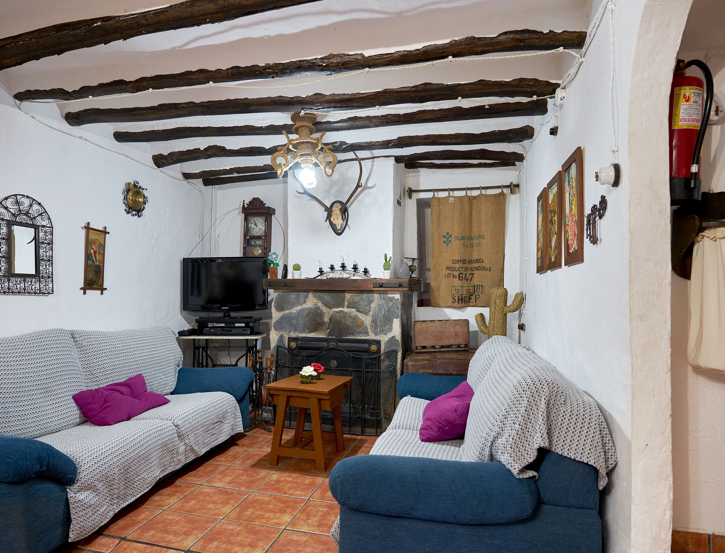 TV, fireplace, DVD player