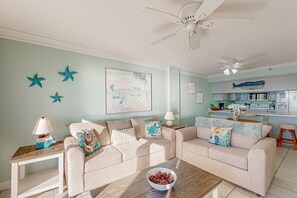 TV - Oceanfront Top-Floor 3BR with Balcony, Pool & Stunning Cherry Grove Views (North Myrtle Beach)