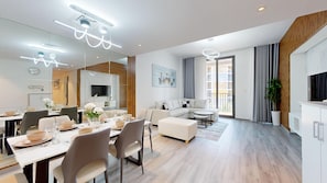 Appartement, 2 chambres, accÚs piscine | Coin séjour
