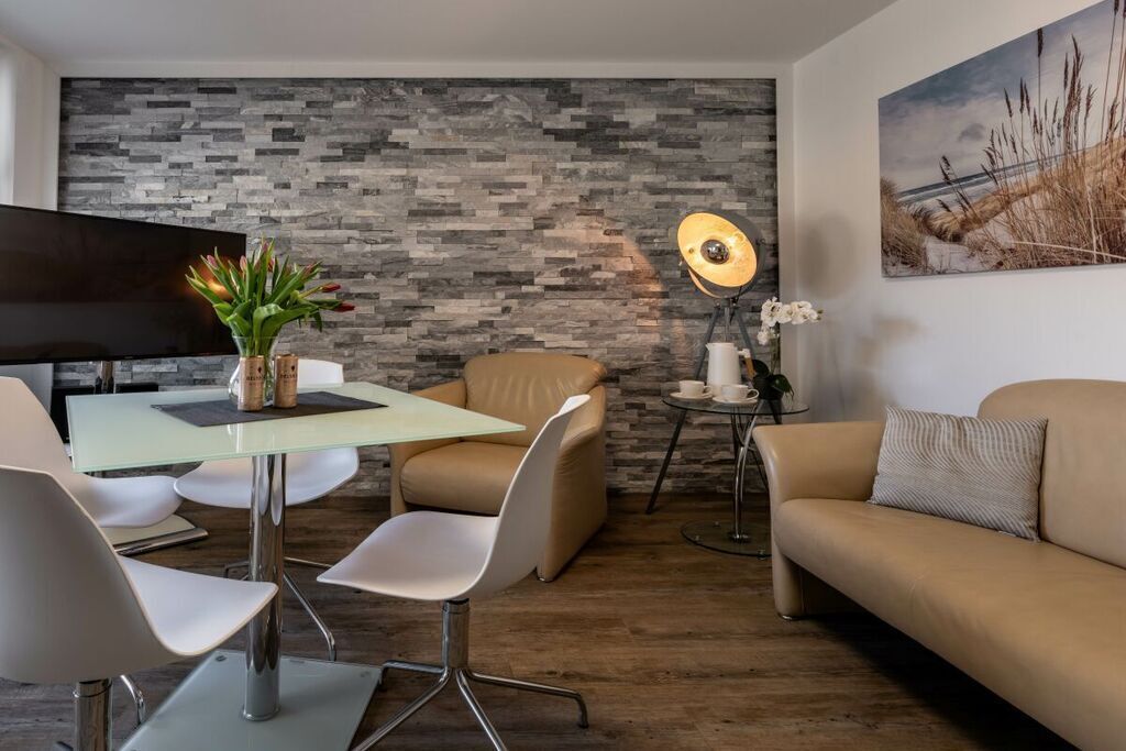 Smart-TV, Kamin, Stereoanlage