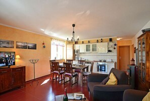 TV, fireplace, DVD player