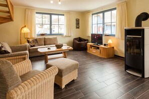 Smart-tv en een open haard