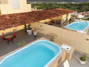 Apartment, 2 Bedrooms, Balcony, Garden View | Pool | Outdoor pool