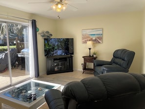 Smart TV, video games, DVD player, table tennis
