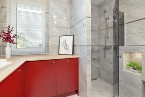 Apartment, 2 Bedrooms, 2 Bathrooms, Beachside | Bathroom | Shower, free toiletries, towels, soap