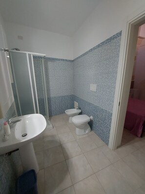 Dusche, Haartrockner, Bidet, Handtücher