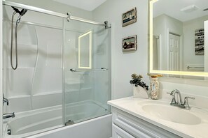 Shower, hair dryer
