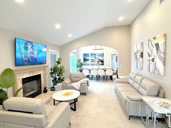 TV, video games, books, offices