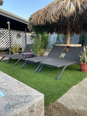 Terrace/patio - Gezellig en Verzorgd met Zwembad Palm House Apartments 1-2 Pers Aruba (Oranjestad)