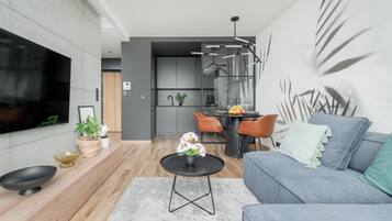 Apartment, 1 Bedroom, Balcony | Living room