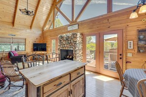 House (2 Bedrooms) | Interior - Unwind Fireside + Game Room Fun! Warne Mtn Escape (Brasstown)