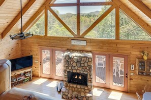 House (2 Bedrooms) | Interior - Unwind Fireside + Game Room Fun! Warne Mtn Escape (Brasstown)
