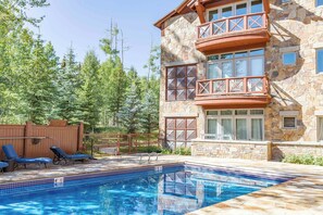 A heated pool - Sleek Lorian Condo by InvitedHome | Walk to Ski, Gym, Unobstructed Views (Mountain Village)