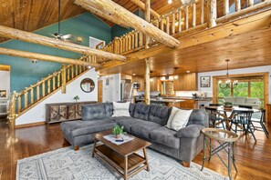 Smart TV, fireplace, video games, table football