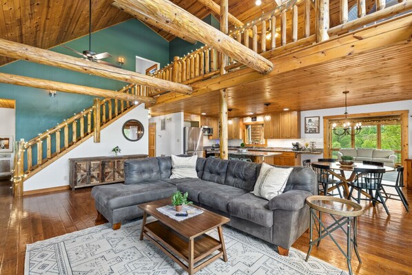 Smart TV, fireplace, video games, foosball