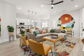 Smart TV, table football, ping pong