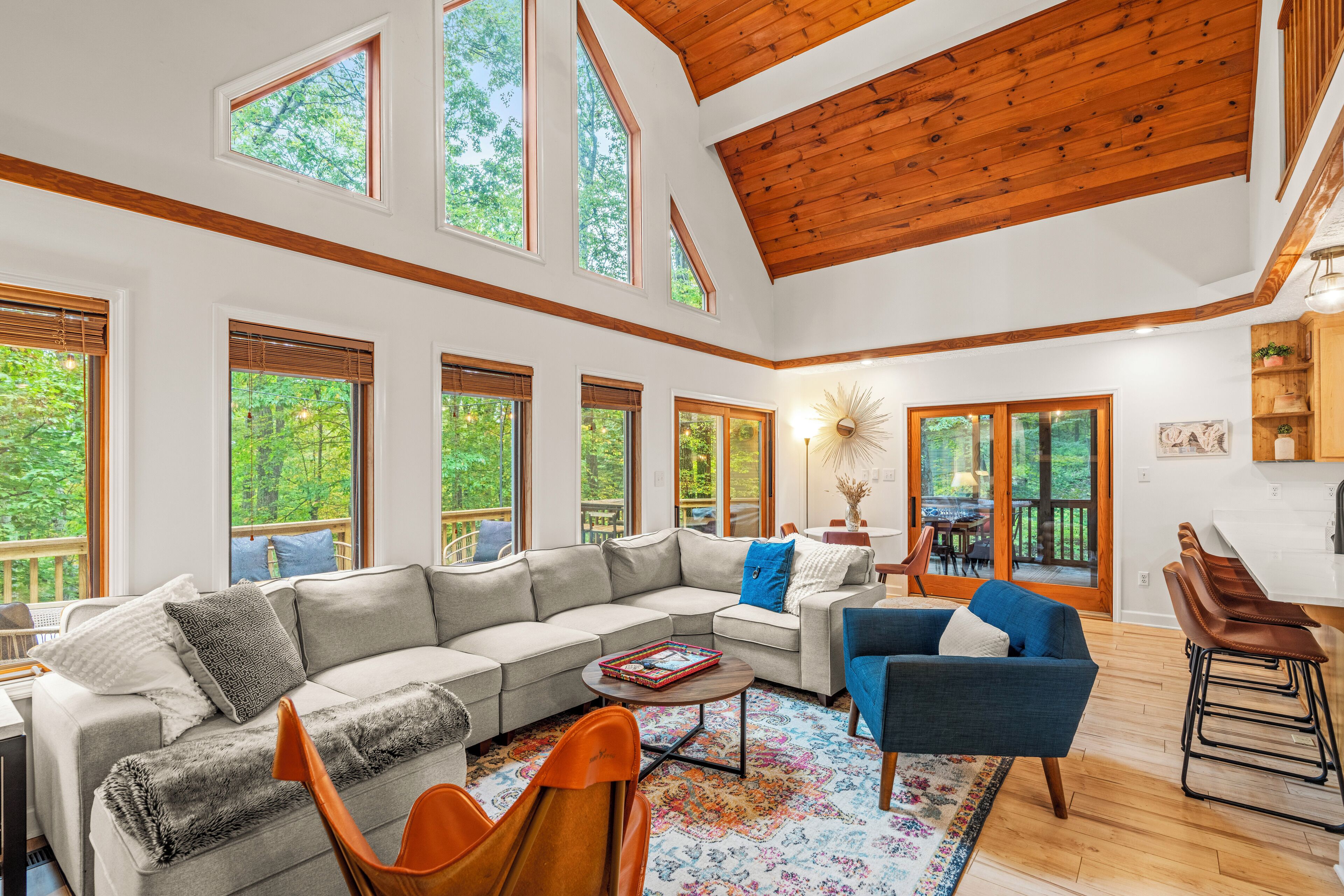 Smart TV, fireplace, video games