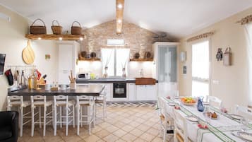 Fridge, microwave, stovetop, dishwasher