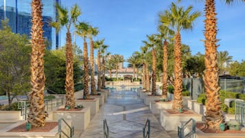 Seasonal outdoor pool, open 10:00 AM to 5:00 PM, free cabanas