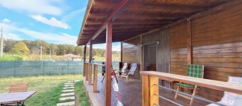 Pet friendly wooden house near forest in a very quiet area is waiting for you.