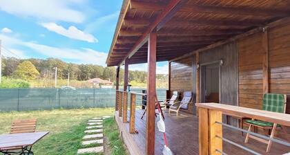 Pet friendly wooden house near forest in a very quiet area is waiting for you.