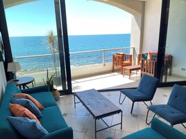 Panoramic Condo, Ocean View | Living area | Smart TV, Netflix, streaming services