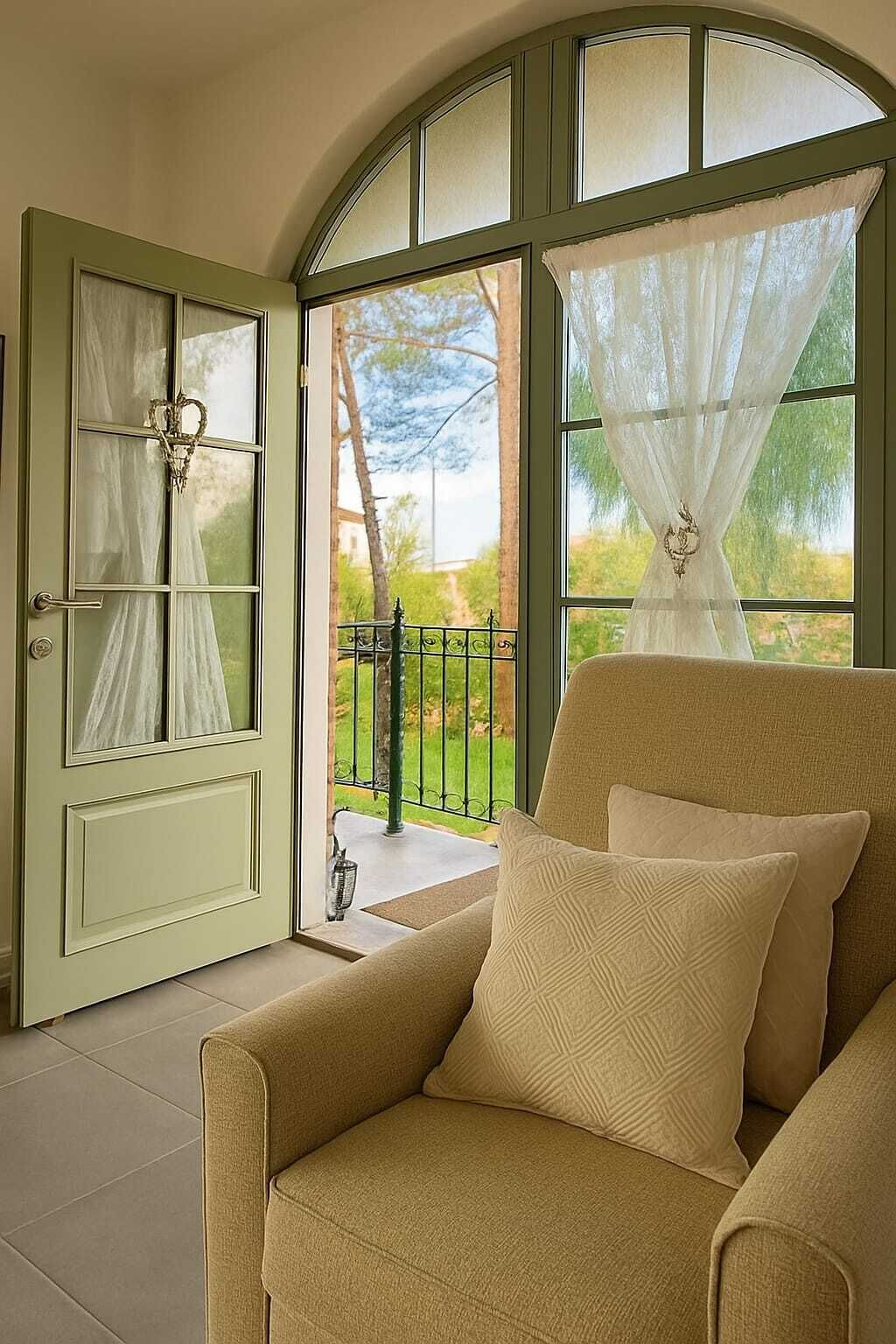 30-inch flat-screen TV with satellite channels