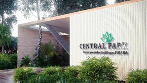 A sign for Central Park luxury residential and spa facility. - Central Park Tulum G104 (Tulum)
