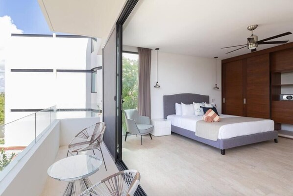 Appartement Familial, vue jardin | 3 chambres, draps en coton égyptien, literie de qualité supérieure