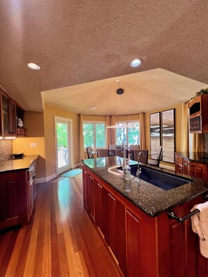 Fridge, microwave, oven, stovetop - Beautiful Main-Channel Lake Home w/ Dock & Plenty of Space for Whole Family (Sunrise Beach)